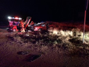 Head-on collision on state Route 389, Mohave County, Arizona, Nov. 16, 2015 | Photo by Cami Cox Jim, St. George News