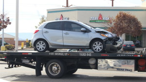 A failure to yield to oncoming traffic on 3050 East resulting in a two-car collision. Fortunately no injuries resulted from the incident, Washington City, Utah, Nov. 23, 2015 | Photo by Mori Kesser, St. George News