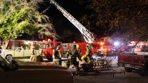 A possibly chimney fire in a home on the 300 South block of 500 East left the occupants unable to return home for the night, St. George, Utah, Nov. 28, 2015 | Photo by Mori Kessler, St. George News