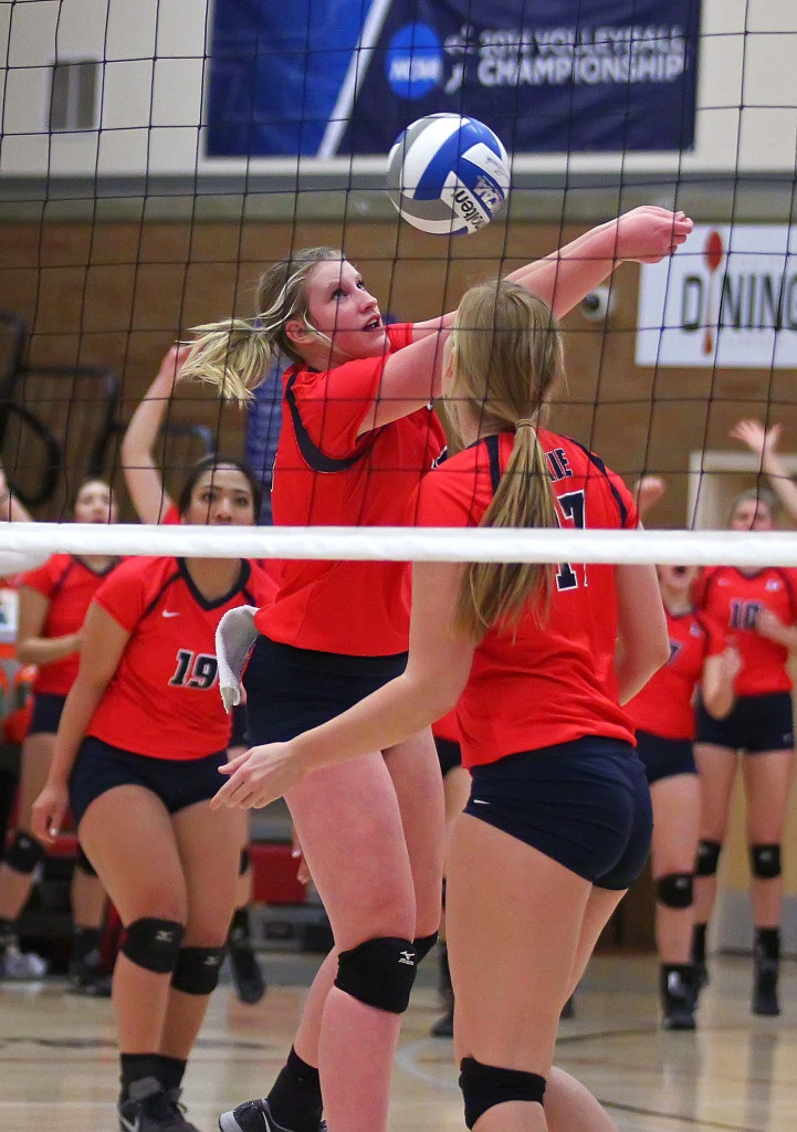 Kailey Frei, Dixie State University vs. Point Loma University, Volleyball, St. George, Utah, Nov. 7th, 2015, | Photo by Robert Hoppie, ASPpix.com, St. George News