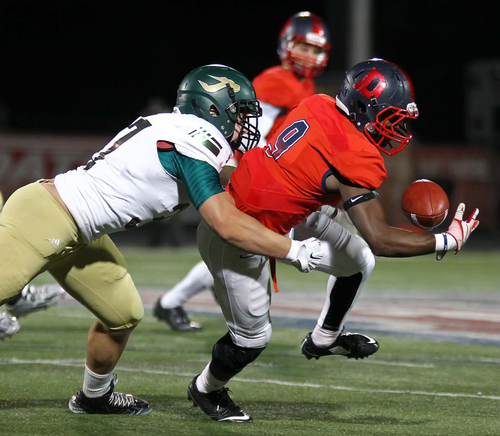 DeJon Coleman (9) had a big day for Dixie State. File photo from Dixie State University vs. Humboldt State University, Football, St. George, Utah, Nov. 7th, 2015, | Photo by Robert Hoppie, ASPpix.com, St. George News