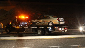 Two vehicles smashed into each other at the state Route 18 and Red Hills Parkway intersection, St. George, Utah, Nov. 21, 2015 | Photo by Mori Kessler, St. George News