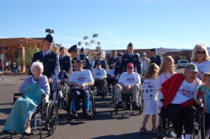 Staff and residents of the Southern Utah Veterans Home as well as members of the junior ROTC of Washington County and community members participate in the Veterans Day 5K and 1-mile race, Ivins, Utah, Nov. 8, 2014 | Photo by Hollie Reina, St. George News