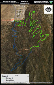 Map of the new Iron Hills Trail System, Cedar City, Utah, 2015 | Photo courtesy of Dave Jacobson, St. George News 