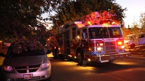 Fire crews were dispatched to the scene of a structure fire on 500 West in LaVerkin where they discovered a backyard outbuilding had been overtaken by smoke and flames, LaVerkin, Utah, Nov. 14, 2015 | Photo courtesy of Mel Gifford, St. George News