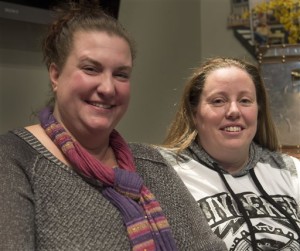 Foster parents April Hoagland and Beckie Peirce are photographed on Wednesday, Nov. 11, 2015 in Salt Lake City. A judge who ordered that a baby be taken away from April Hoagland and Beckie Peirce, her lesbian foster parents and placed with a heterosexual couple should follow the law and not inject his personal beliefs into the matter, Utah's Republican governor said Thursday, Nov. 12. (Steve Griffin/The Salt Lake Tribune via AP)