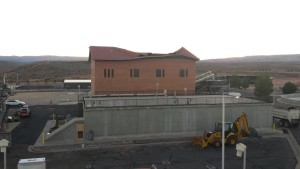 The roof of a building used for processing solid waste at the City of St. George’s waste water treatment facility collapsed due to a suspected structural failure. The building was vacant at the time of the collapse and no injuries were reported, Nov. 23, 2015 | Photo courtesy of the City of St. George, St. George News