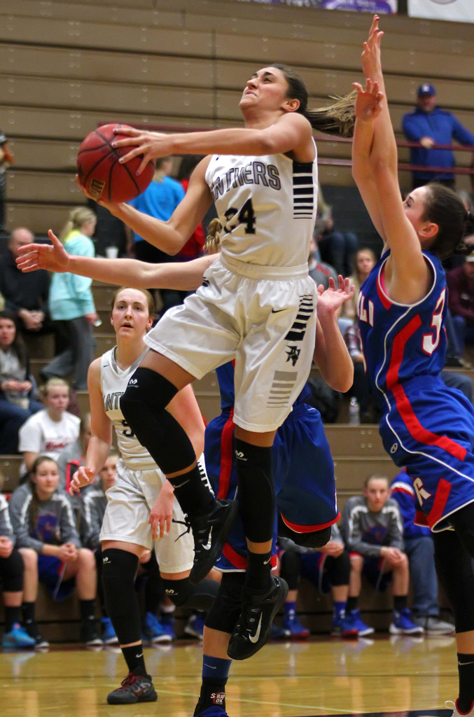 Pine View's Tayvia Ah Quin (24), Pine View vs. Richfield, Girls Basketball, St. George, Utah, Dec. 11, 2015, | Photo by Robert Hoppie, ASPpix.com, St. George News