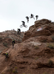 Red Bull Rampage freeride mountain bike competition, Virgin, Utah, Oct. 16, 2015 | All licensed images are printed with the express permission of Red Bull Media House North America, Inc. | Photo by John Gibson, St. George News