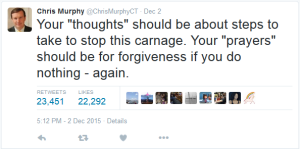 Tweet by Senator Chris Murphy, D-Conn., Dec. 2, 2015