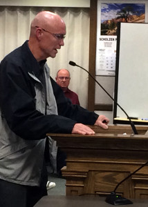 Cedar City Event Coordinator Bryan Dangerfield presents the 2016 Tour of Utah bid proposal to City Council and administrators Wednesday in Cedar City Council Chambers, Cedar City, Utah, Dec. 9, 2015 | Photo taken by Carin Miller, St. George News