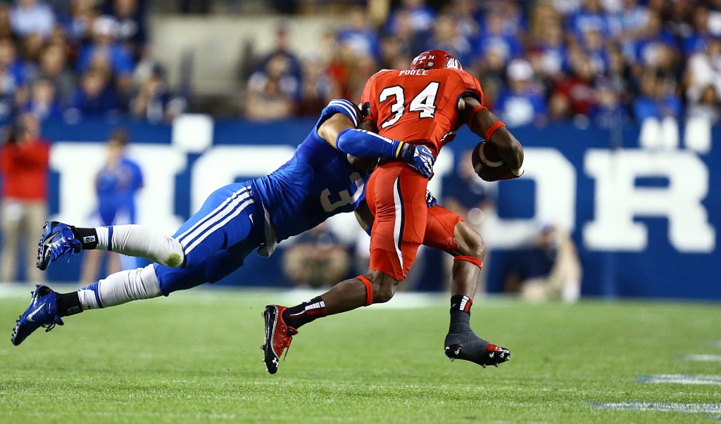 Last time the two teams played, Sept. 21, 2013, Bubba Poole and the Utes came away with a 20-13 win at LaVell Edwards Stadium. | Photo courtesy BYU Photo