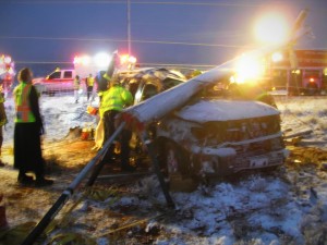 power pole crash