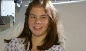 Megan Rowley, 14, was sent to the hospital after collapsing at Dixie Middle School and going into cardiac arrest. The Rowley family and others credit the actions of School Resource Officer Matt Schuman with saving the teen's life by giving her CPR until the ambulance arrived, St. George, Utah, Dec. 11, 2015 | Photo courtesy of Fox 13 News, St. George News