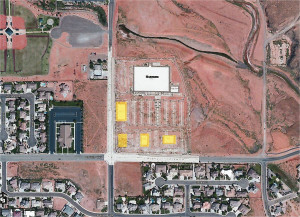 The site of the new Harmons Neighborhood Grocer being built in Santa Clara | Image courtesy of Santa Clara City, St. George News