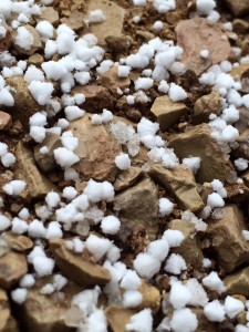 Graupel snow pellets on the ground near Oak Grove campground above Leeds, Utah on Nov. 24, 2015 | Photo by Jerry Whitworth, St. George News