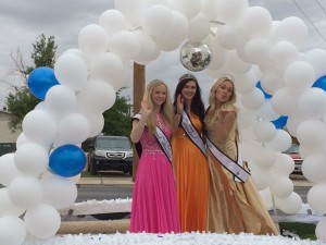 Miss St. George royalty 2015, event unknown. From left to right: Second attendant Madison Baldwin, First attendant Dakota Stevens, Miss St. George 2015 Emily Theobald, St. George, Utah, date unknown | Photo courtesy of Corri Theobald, St. George News