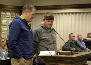 Joe and Nathan Cowlishaw, "The Coleslaw Bros.," present the Utah UFO Fest to City Council, Council Chambers, Cedar City, Utah, Jan. 27, 2016 | Photo by Carin Miller, St. George News