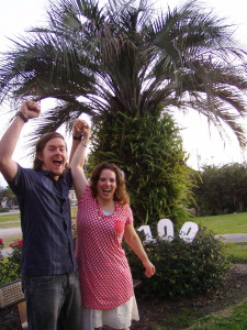 Caden and Jerika Scott celebrating their 100th day on the road, location and date not specified | Photo courtesy Caden and Jerika Scott, St. George News