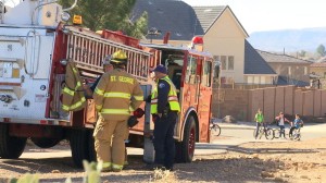 A chimney fire at a home in Little Valley was knocked down by St. George firefighters Friday, St. George, Utah, Jan. 15, 2016 | Photo by Sheldon Demke, St. George News