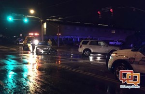 Two vehicles collided in the intersection of 400 East and 700 South on a rainy night, St. George, Utah, Jan. 5, 2016 | Photo courtesy of Brittney Chubbs, St. George News
