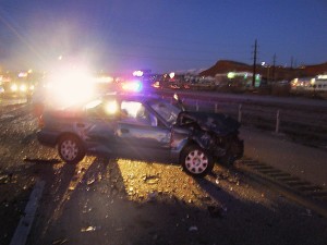 A St. George woman was transported to the hospital following a northbound Interstate 15 collision involving three vehicles near Washington City Exit 10, Washington, Utah, Jan. 14, 2016 | Photo courtesy of Utah Highway Patrol, St. George News