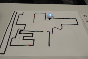 Ozobot programmable robots can teach young children the basic concepts of computer science. Display at the "What's Up Down South Economic Summit," Dixie Center St. George, St. George, Utah, Jan. 14, 2016 | Photo by Julie Applegate, St. George News 