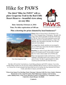 Hike for PAWS flyer | Image courtesy PAWS, St. George News
