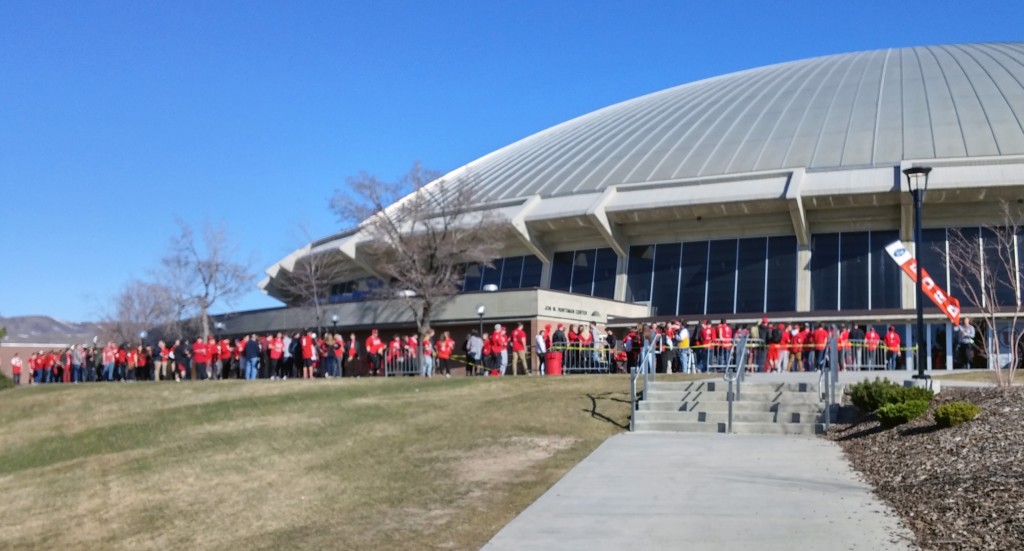 The Huntsman Center before Saturday's Utah-Arizona game. | Photo courtesy Dwayne vance