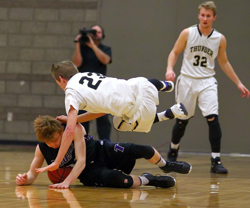 Desert Hills'  Logan Hokanson (23), Desert Hills vs. Tooele, Boys Basketball, St. George, Utah, Feb. 20, 2016, | Photo by Robert Hoppie, ASPpix.com, St. George News