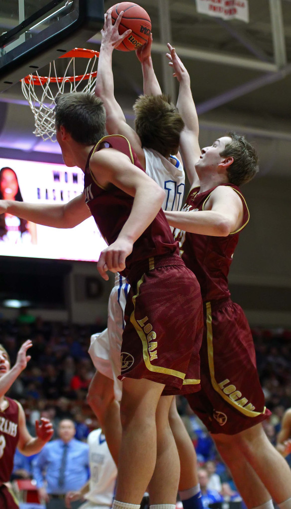 Dixie's Richard Guymon (11), Dixie vs. Logan, 3A State Basketball Championship Tournament, Boys Basketball, Cedar City, Utah, Feb. 25, 2016, | Photo by Robert Hoppie, ASPpix.com, St. George News