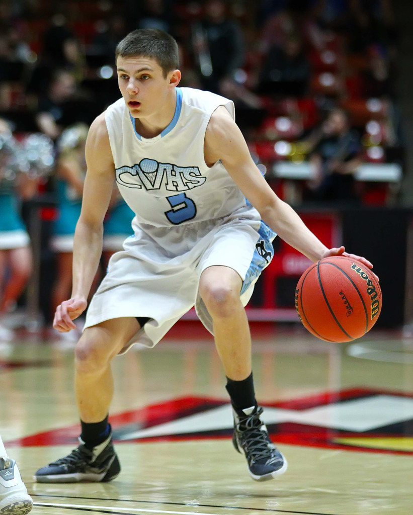 Canyon View's Cord Johnson (3), Canyon View vs. Juan Diego, 3A State Basketball Tournament, Boys Basketball, Cedar City, Utah, Feb. 26, 2016, | Photo by Robert Hoppie, ASPpix.com, St. George News