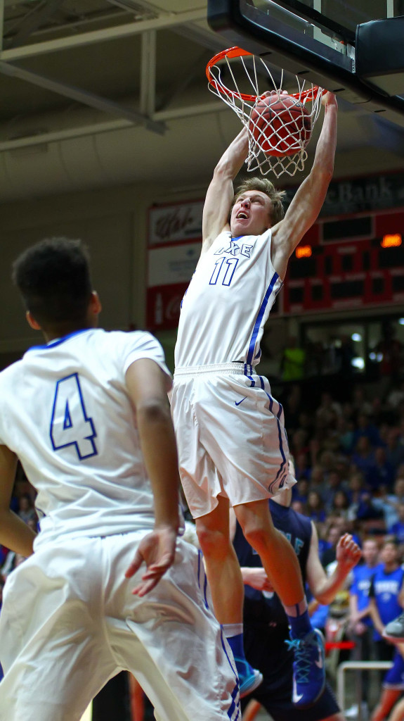 Dixie's Richard Guymon (11), Dixie vs. Juan Diego, 3A State Basketball Tournament, Boys Basketball, Cedar City, Utah, Feb. 27, 2016, | Photo by Robert Hoppie, ASPpix.com, St. George News