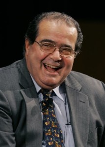  FILE - Supreme Court Justice Antonin Scalia smiles during his introduction at the Intercontinental Hotel in Cleveland, as part of a Cleveland Clinic speakers series. On Saturday, Feb. 13, 2016, the U.S. Marshals Service confirmed that Scalia has died at the age of 79. File: Cleveland, Ohio, Jan. 10, 2007 | AP Photo by Mark Duncan, St. George News 