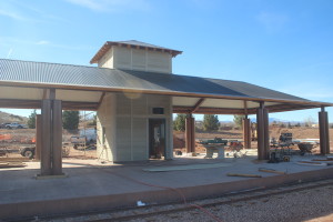 The train depot at the St. George All Abilities Park & Playground. Feb. 5, 2016. |Photo by Don Gilman, St. George News