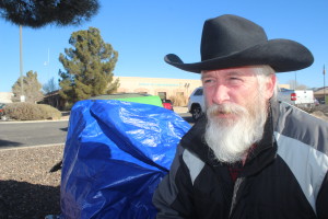 Will Lehman is holding a 24-hour vigil in the memory of LaVoy Finicum in front of the St. George BLM offices on E. Riverside Drive on Feb. 9. 2016 | Photo by Sheldon Demke, St. George News