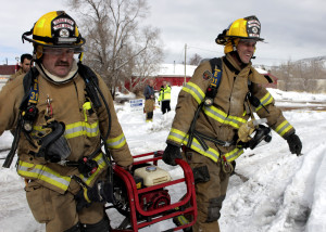 Cedar City Fire Department responded to a structure fire Thursday at Rocky Mountain Furniture, 174 W. 200 North, Cedar City, Utah, Feb. 4, 2016 | Photo by Carin Miller , St. George News