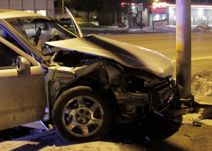 Six teens collided, three in a silver Saturn and three in a white Honda Civic, slowing traffic at 600 S. Main St. near Smith's Food and Drug, Cedar City, Utah, Feb. 10, 2016 | Photo by Carin Miller, St. George News 