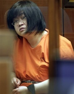 In this March 16, 2012 file photo Dr. Hsiu-Ying "Lisa" Tseng sits in a Los Angeles courtroom during her arraignment. Tseng, convicted of murder for prescribing "crazy, outrageous amounts" of painkillers that killed three patients, faces a life sentence Friday, Feb. 5, 2016, after her conviction on second-degree murder charges in a landmark case | AP photo by Nick Ut, St. George News