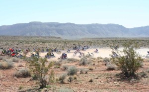 Riders race across the desert in the 33rd annual Rhino Rally in Warner Valley, Utah on Feb. 27, 2016. | Photo by Bob Vosper, St. George News