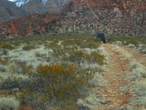 Winter 4x4 Jamboree participants travel to Lone Pine Arch, Gunlock, Utah, Jan. 22, 2016 | Photo courtesy of Desert RATS