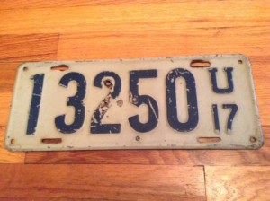 1917 Utah license plate, Undated | Courtesy Pinterest, creative commons fair use license, St. George News