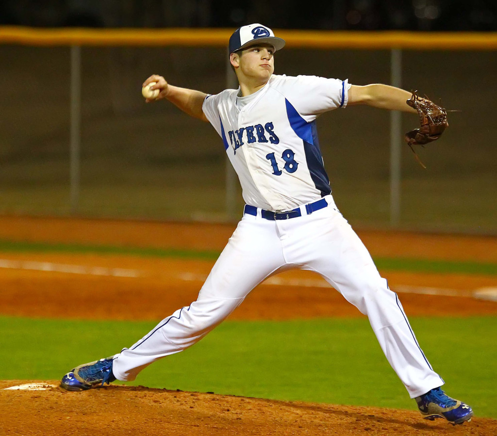 Dixie's  Tyson Fisher (18), Dixie vs. Canyon View, Baseball, St. George, Utah, Mar. 9, 2016, | Photo by Robert Hoppie, ASPpix.com, St. George News