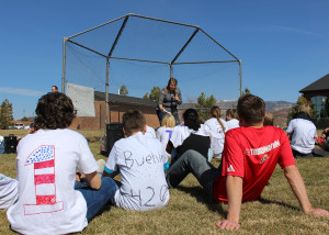 4-H Club coordinator Heidi Baxley uses trail mix to teach youth about diverse ppersonalities they will encounter in life, Cedar Middle School, Cedar City, Utah, March 16, 2016 | Photo by Carin Miller, St. George News