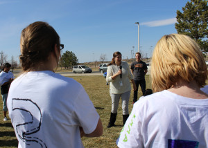 Iron County Prevention Coalition Coordinator Heidi Baxley talks to youth about the dangers of tobacco and e-cigarettes, Cedar Middle School, Cedar City, Utah, March 16, 2016 | Photo by Carin Miller, St. George News