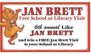 A flyer announcing a contest to win a visit from children's author and illustrator Jan Brett, location and date not specified | Flyer courtesy of Carolanne Simkins, St. George News