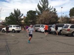 A runner for Team Utah Foster Care makes her way to the exchange point during the Lake to Lake Relay, St. George, Utah, March 5, 2016 | Photo by Hollie Reina, St. George News