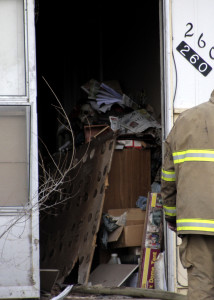 Leftover debris from when the fire first began on Monday, 260 E. 400 North, Cedar City, Utah, March 22, 2016 | Photo by Carin Miller, St. George News