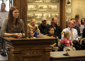 Candace Schaible discusses the future home of the Downtown Cedar City's Farmers Market, Cedar City Council Chambers, Cedar City, Utah, March 23, 2016 | Photo by Carin Miller of Utah Highway Patrol, St. George News