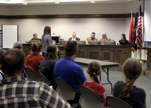 Candace Schaible discusses the future home of the Downtown Cedar City's Farmers Market, Cedar City Council Chambers, Cedar City, Utah, March 23, 2016 | Photo by Carin Miller of Utah Highway Patrol, St. George News